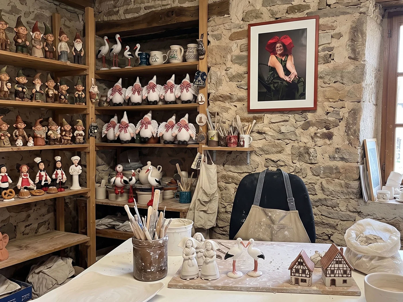 Suggestion d’un portrait encadré dans un intérieur rustique